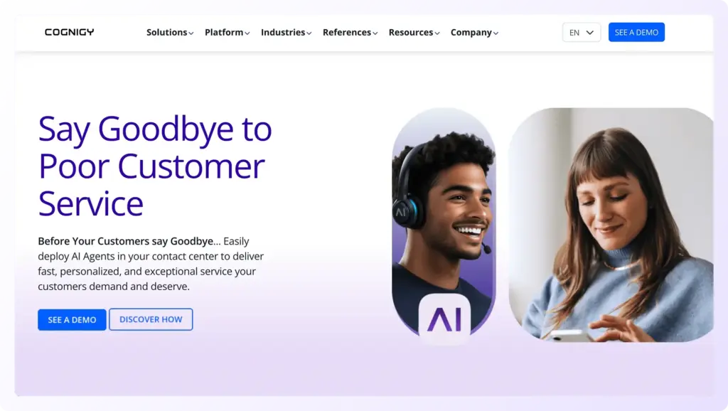 cognigy landing page