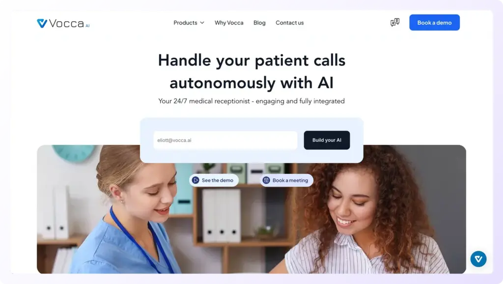 vocca landing page