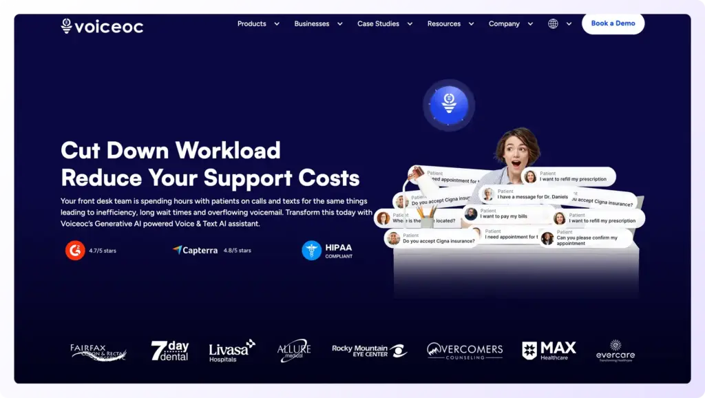 voiceoc landing page